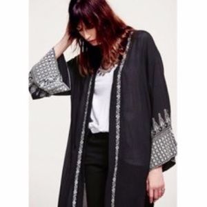 FP One | free people black long sleeve kimono